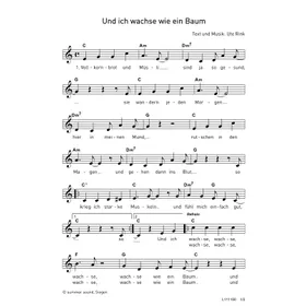 Produktbild des Artikels Und ich wachse wie ein Baum (Noten - Download)