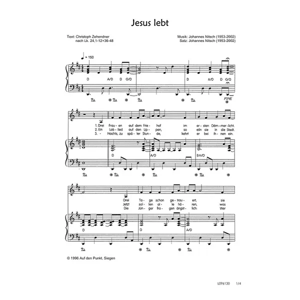 Produktbild des Artikels Jesus lebt (Noten - Download)