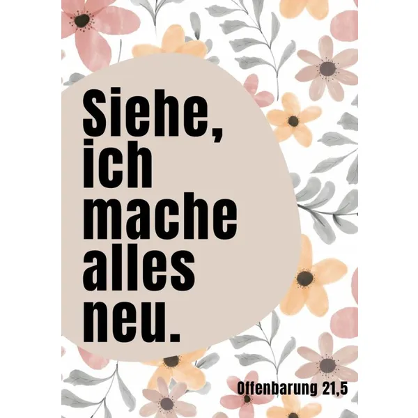 Produktbild des Artikels Jahreslosung 2026 - Poster A2 "Blumen" ()