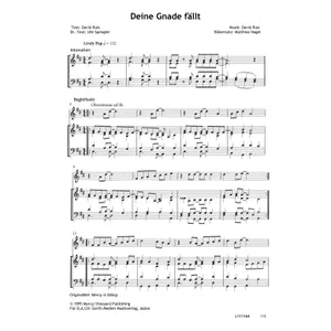 Produktbild des Artikels Deine Gnade fällt (Noten - Download)