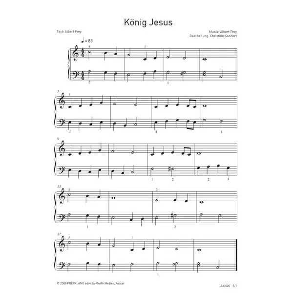 Produktbild des Artikels König Jesus (Noten - Download)