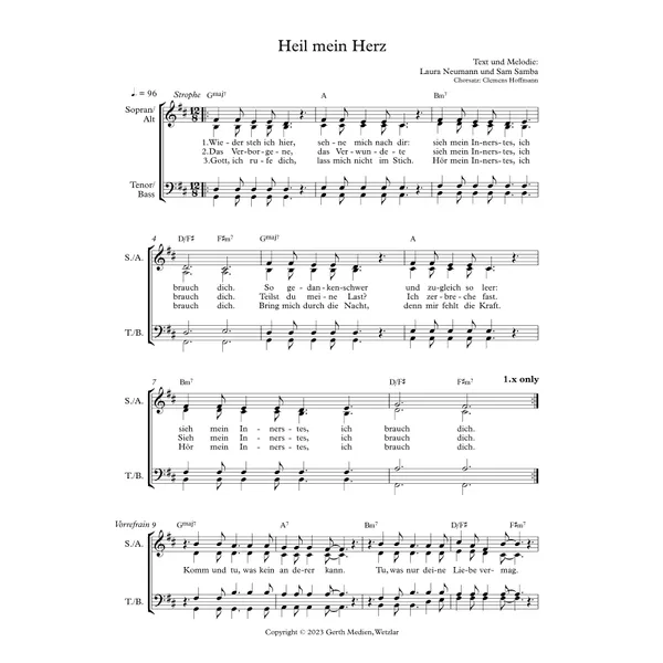 Produktbild des Artikels Heil mein Herz (Noten - Download)