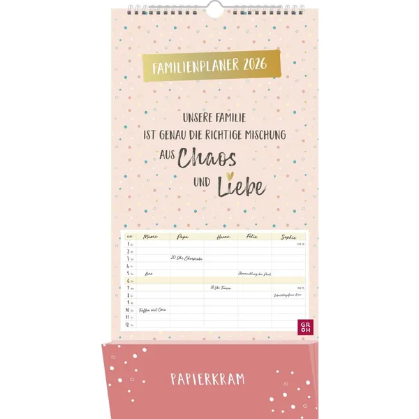 Produktbild des Artikels Unsere Familie 2026 - Familienplaner (Kalender - Spiralbindung)