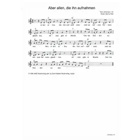Produktbild des Artikels Aber allen, die ihn aufnahmen (Noten - Download)