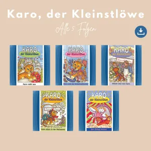 Produktbild des Artikels Karo der Kleinstlöwe - alle 5 Folgen (MP3-Hörspiel - Download)