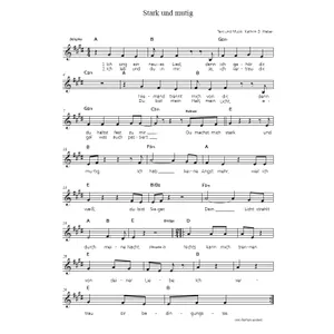 Produktbild des Artikels Stark und mutig (Noten - Download)