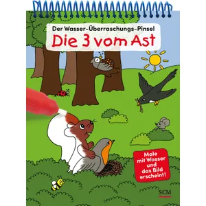 Produktbild des Artikels Der Wasser-Überraschungs-Pinsel - Die Drei vom Ast (Buch - Spiralbindung)