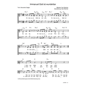 Produktbild des Artikels Immanuel, Gott ist wunderbar (Noten - Download)