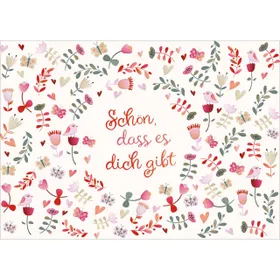 Produktbild des Artikels Postkarten: Schön, dass es dich gibt, 4 Stück (Schreibwaren)