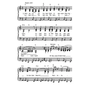 Produktbild des Artikels Halleluja lobet Gott in seinem Heiligtum (Noten - Download)