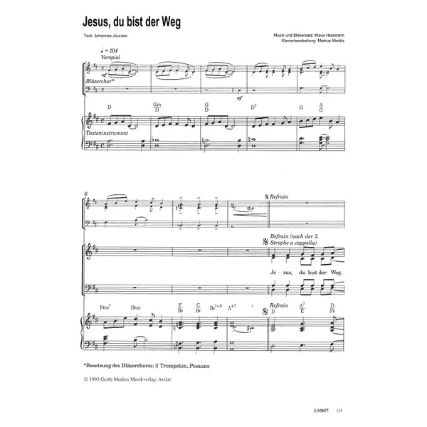 Produktbild des Artikels Jesus, du bist der Weg (Noten - Download)