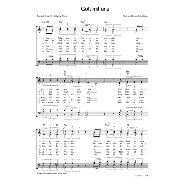 Produktbild des Artikels Gott mit uns (Noten - Download)