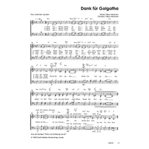 Produktbild des Artikels Dank für Golgatha (Noten - Download)