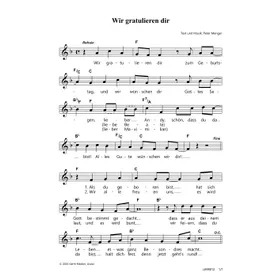 Produktbild des Artikels Wir gratulieren dir (Noten - Download)