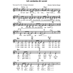 Produktbild des Artikels Ich verdanke dir so viel (Noten - Download)