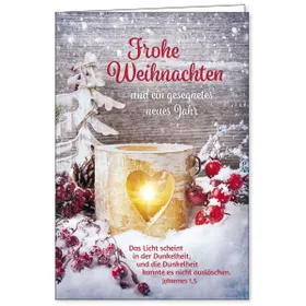 Produktbild des Artikels Faltkarte: Frohe Weihnachten Joh.1,5 (Schreibwaren)