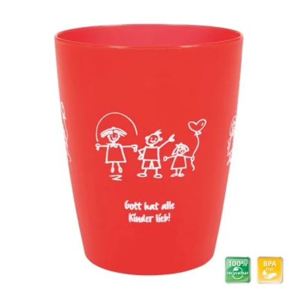 Produktbild des Artikels Kinderbecher "Gott hat alle Kinder lieb" - rot ()
