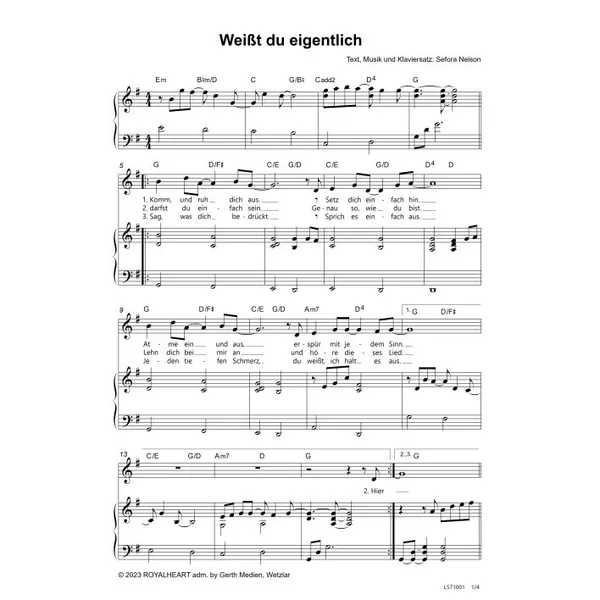 Produktbild des Artikels Weißt du eigentlich (Noten - Download)