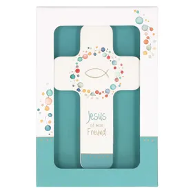 Produktbild des Artikels Holzkreuz für Kinder "Jesus ist mein Freund" ()