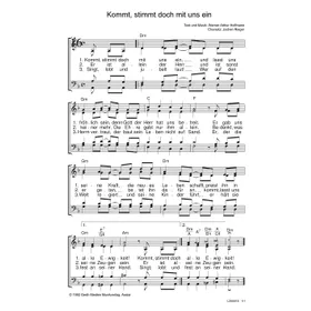 Produktbild des Artikels Kommt, stimmt doch mit uns ein (Noten - Download)