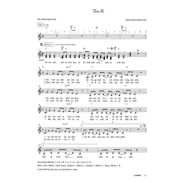 Produktbild des Artikels Reich (Noten - Download)