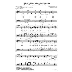 Produktbild des Artikels Jesus, Jesus, heilig und gesalbt (Noten - Download)