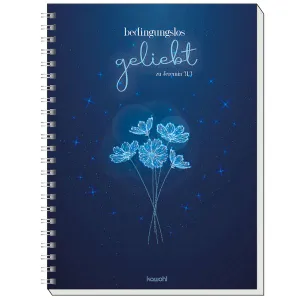 Produktbild des Artikels Memo Block A5: bedingungslos geliebt (Schreibwaren - Spiralbindung)