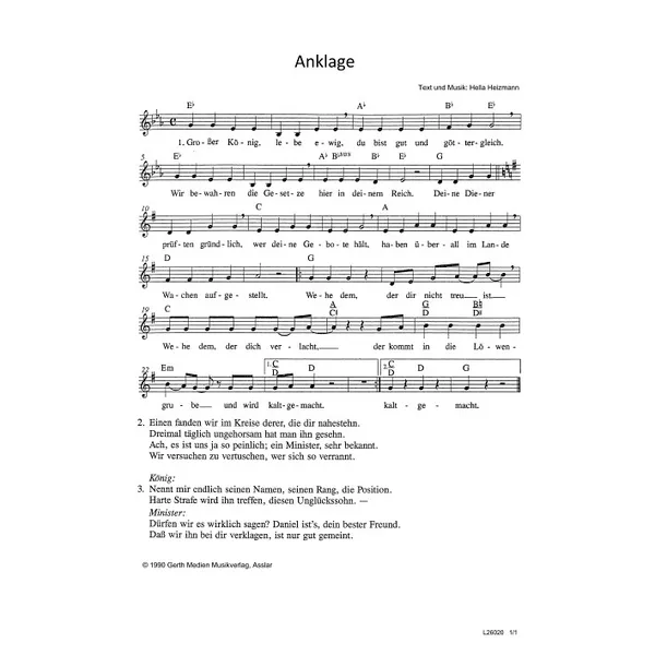 Produktbild des Artikels Anklage (Noten - Download)