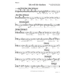 Produktbild des Artikels Ich will dir danken (Bass 2) (Noten - Download)