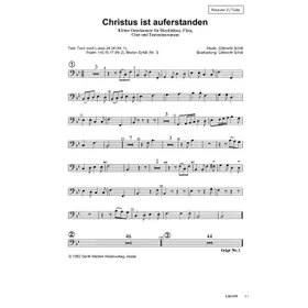 Produktbild des Artikels Christus ist auferstanden (Posaune 2 / Tuba) (Noten - Download)