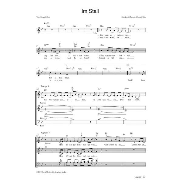 Produktbild des Artikels Im Stall (Noten - Download)