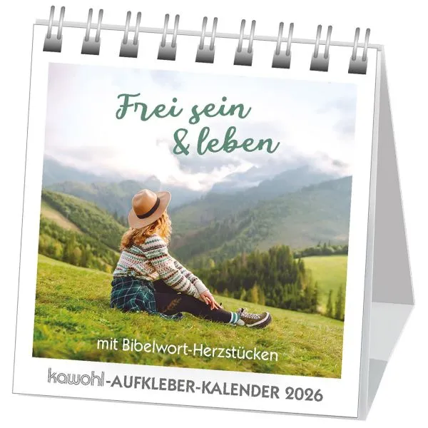 Produktbild des Artikels Frei sein & leben 2026 - Aufkleber-Kalender (Kalender - Spiralbindung)