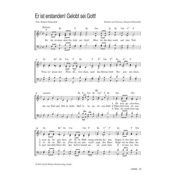 Produktbild des Artikels Er ist erstanden! Gelobt sei Gott (Noten - Download)