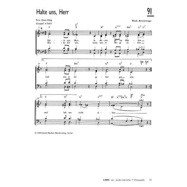 Produktbild des Artikels Halte uns, Herr (Noten - Download)