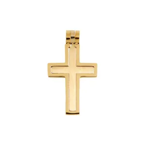Produktbild des Artikels Anhänger Edelstahlkreuz - goldfarben ()