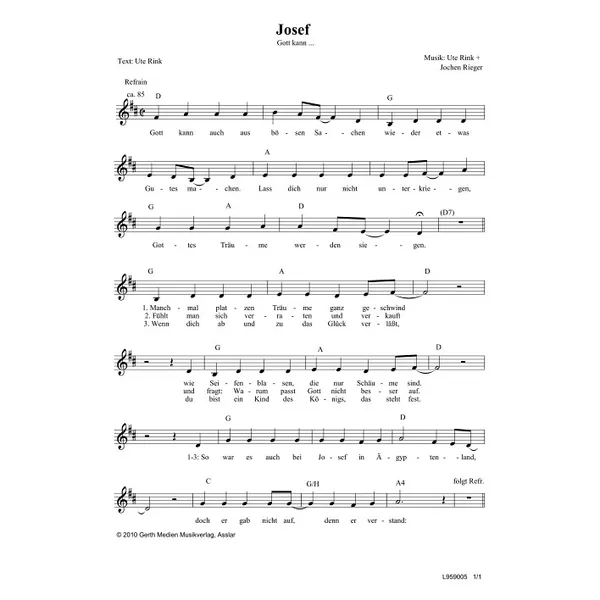 Produktbild des Artikels Josef (Noten - Download)