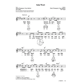 Produktbild des Artikels Sein Wort (Noten - Download)