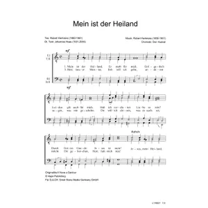 Produktbild des Artikels Mein ist der Heiland (Noten - Download)