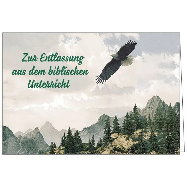 Produktbild des Artikels Faltkarte: Zur Entlassung aus dem Biblischen Unterricht (Schreibwaren)