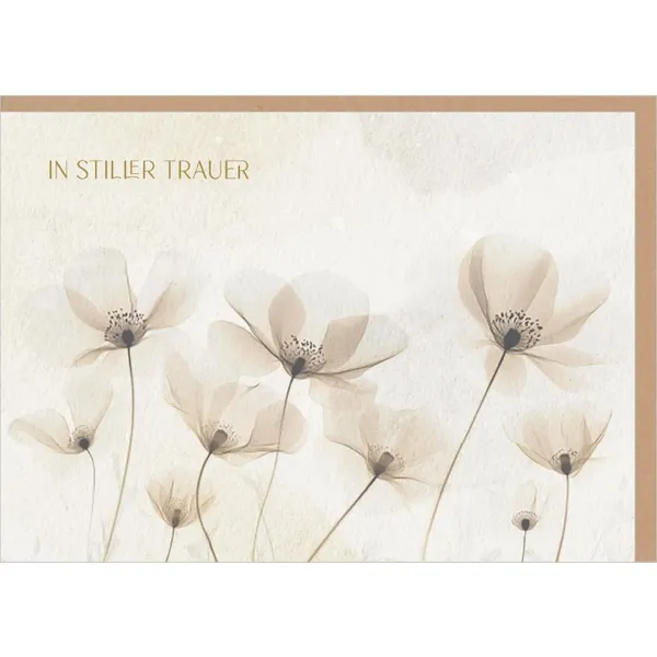 Produktbild des Artikels Faltkarte "In stiller Trauer" , veredelt (Schreibwaren)