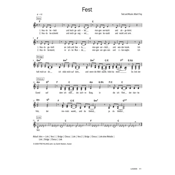 Produktbild des Artikels Fest (Noten - Download)