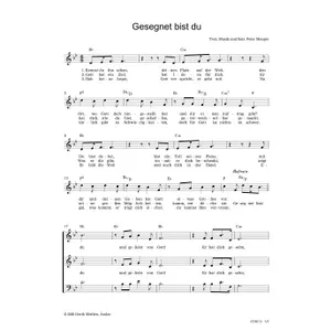 Produktbild des Artikels Gesegnet bist du (Noten - Download)