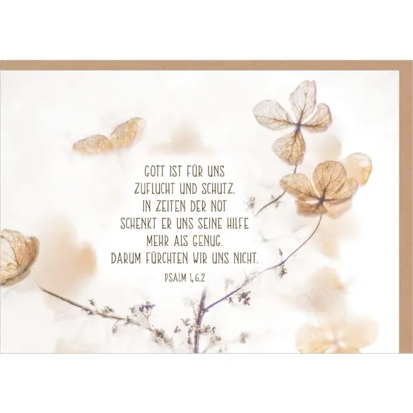 Produktbild des Artikels Faltkarte "Psalm 46,2" (Schreibwaren)