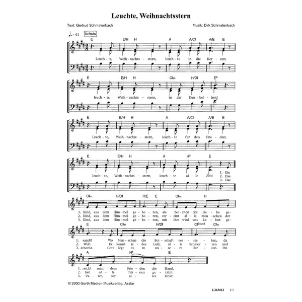 Produktbild des Artikels Leuchte, Weihnachtsstern (Noten - Download)