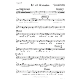 Produktbild des Artikels Ich will dir danken (Sopran 1) (Noten - Download)