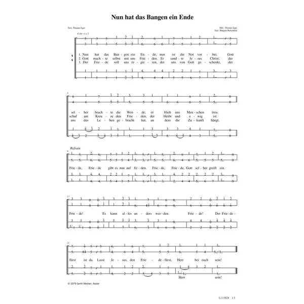 Produktbild des Artikels Nun hat das Bangen ein Ende (Noten - Download)