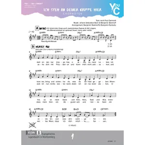 Produktbild des Artikels Ich steh an deiner Krippen hier (Noten - Download)