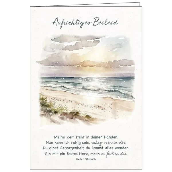 Produktbild des Artikels Faltkarte: Aufrichtiges Beileid - Trauer (Schreibwaren)