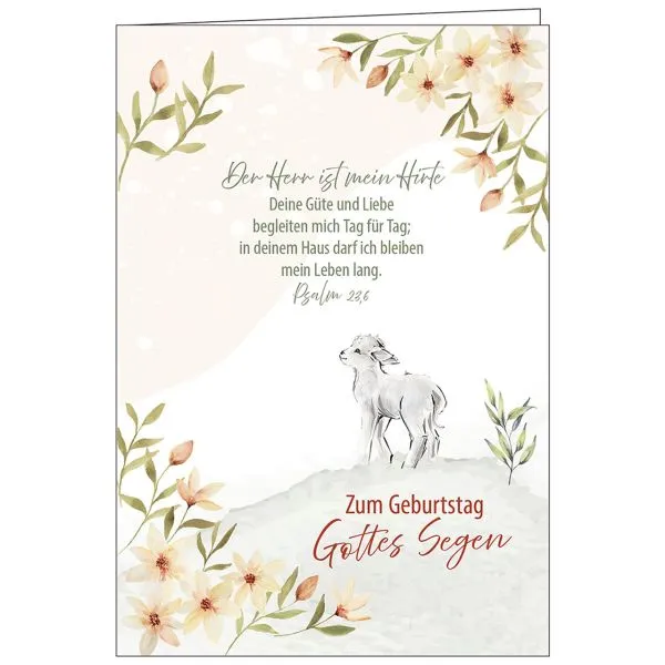 Produktbild des Artikels Faltkarte: Zum Geburtstag Gottes Segen (Schreibwaren)