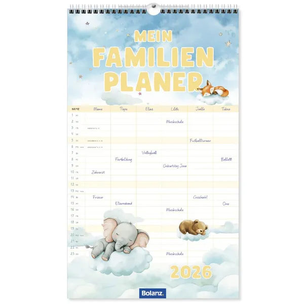Produktbild des Artikels Mein Familienplaner 2026 (Kalender - Spiralbindung)